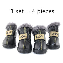 Load image into Gallery viewer, 4Pcs/Set Pet Dog Non Slip Snow Warm  Waterproof Fur Cotton Boots freeshipping - Tyche Ace
