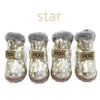 4Pcs/Set Pet Dog Non Slip Snow Warm  Waterproof Fur Cotton Boots freeshipping - Tyche Ace