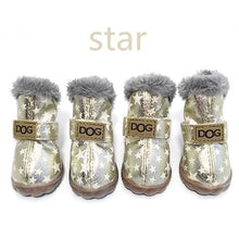 Load image into Gallery viewer, 4Pcs/Set Pet Dog Non Slip Snow Warm  Waterproof Fur Cotton Boots freeshipping - Tyche Ace
