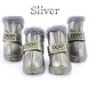 4Pcs/Set Pet Dog Non Slip Snow Warm  Waterproof Fur Cotton Boots freeshipping - Tyche Ace