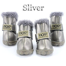 Load image into Gallery viewer, 4Pcs/Set Pet Dog Non Slip Snow Warm  Waterproof Fur Cotton Boots freeshipping - Tyche Ace
