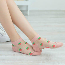 Load image into Gallery viewer, 5 Pair Summer Fruit Lace Mesh Transparent Ankle Socks freeshipping - Tyche Ace
