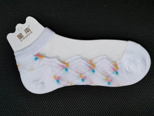Load image into Gallery viewer, 5 Pairs Women Colourful Embroidered Crew Silk Thin Cotton Socks freeshipping - Tyche Ace
