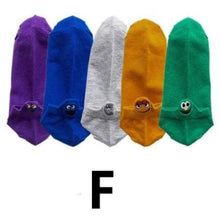 Load image into Gallery viewer, 5 Pairs/Pack Women Cotton  Embroidered  Happy Fashion Ankle  Socks freeshipping - Tyche Ace
