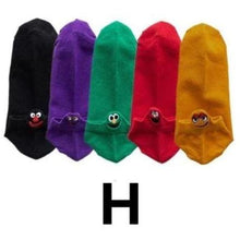 Load image into Gallery viewer, 5 Pairs/Pack Women Cotton  Embroidered  Happy Fashion Ankle  Socks freeshipping - Tyche Ace
