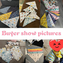 Load image into Gallery viewer, 5 Pieces Baby Cotton Cartoon Print Triangle Double Saliva Towels freeshipping - Tyche Ace
