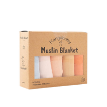 Load image into Gallery viewer, 5 Pieces  Baby Multi-functional Bamboo Cotton Muslin Swaddle Blanket Baby Burp Cloth Set freeshipping - Tyche Ace

