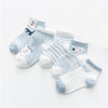 5Pairs Unisex Baby Cartoon Design Cotton Mesh Thin Socks freeshipping - Tyche Ace