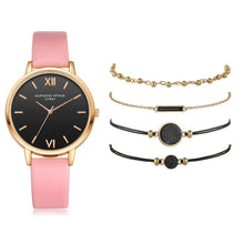 Load image into Gallery viewer, 5pcs Set Women Leather Band Analog Quartz Wrist Watches freeshipping - Tyche Ace
