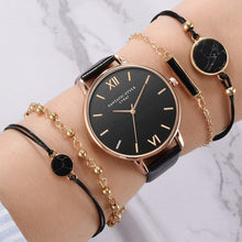 Load image into Gallery viewer, 5pcs Set Women Leather Band Analog Quartz Wrist Watches freeshipping - Tyche Ace
