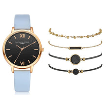 Load image into Gallery viewer, 5pcs Set Women Leather Band Analog Quartz Wrist Watches freeshipping - Tyche Ace
