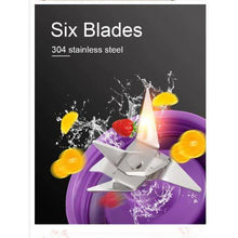 Load image into Gallery viewer, 6 Blades Portable USB Electric Blender Bottle Travel/ Juicer/ Food Fruit Vegetable Smoothie Mixer freeshipping - Tyche Ace
