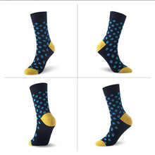 Load image into Gallery viewer, 6 Pairs Men Bamboo Fibre Dot Pattern Crew Socks freeshipping - Tyche Ace
