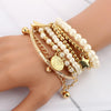 6pcs/set Multilayer Beaded Charm Bracelets For Women freeshipping - Tyche Ace