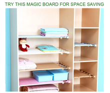 Load image into Gallery viewer, Smart Adjustable Wall Mounted Space Saving Cupboard Closet Organiser Shelves
