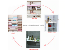 Load image into Gallery viewer, Smart Adjustable Wall Mounted Space Saving Cupboard Closet Organiser Shelves
