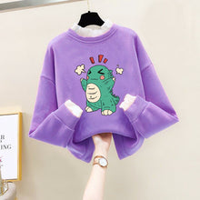 Load image into Gallery viewer, Girls Bear Cartoon Design Long Sleeve Cute Pullover For Kids
