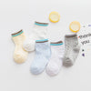 5 Pairs Thin Mesh Cute Socks For Babies