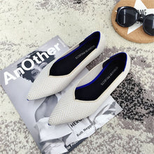 Load image into Gallery viewer, Knitted Fabric Comfortable Flat Pointed Toe Breathable Pumps
