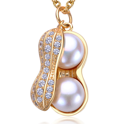 Pearl Peanut Stylish Trendy Women's Pendant Necklace