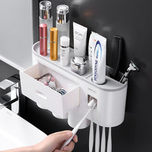 Load image into Gallery viewer, Toothbrush Holder Magnetic Cups Automatic Toothpaste Dispenser Storage
