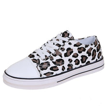 Load image into Gallery viewer, Women Lace-Up Leopard Print Canvas Shoes freeshipping - Tyche Ace
