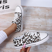Load image into Gallery viewer, Women Lace-Up Leopard Print Canvas Shoes freeshipping - Tyche Ace
