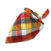 Washable Plaid Cotton Bandanas For Dogs