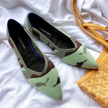 Load image into Gallery viewer, Knitted Fabric Comfortable Flat Pointed Toe Breathable Pumps
