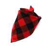 Washable Plaid Cotton Bandanas For Dogs