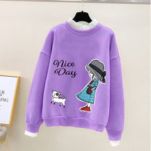 Load image into Gallery viewer, Girls Bear Cartoon Design Long Sleeve Cute Pullover For Kids
