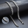 Unisex Handmade Vintage Stainless Steel Solid Metal Cuban Link Chain