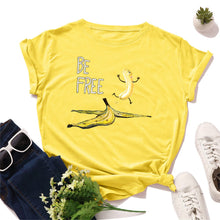 Load image into Gallery viewer, Be Free Banana Cartoon Image T Shirt freeshipping - Tyche Ace
