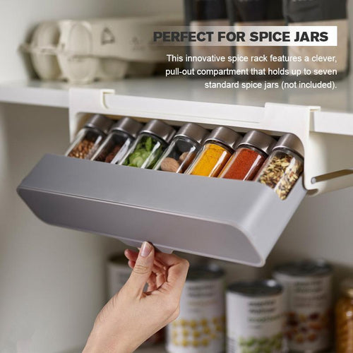 Home Kitchen Self-Adhesive Wall-Mounted Under-Shelf Spice Organiser Storage freeshipping - Tyche Ace