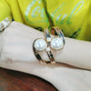 Faux Pearl Cuff Bangles Charm Bracelets for women