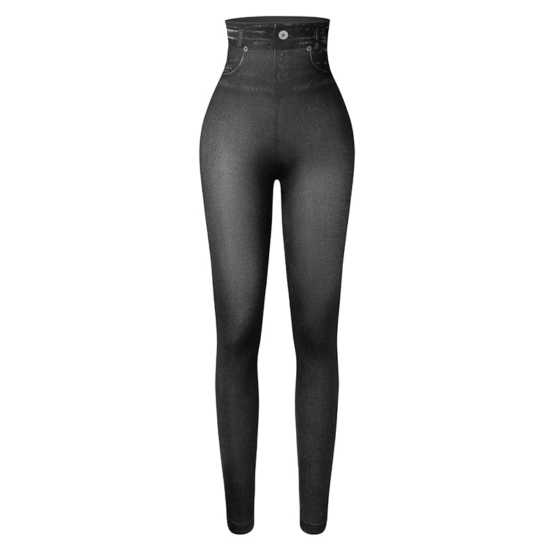 Push Up Seamless High Waist Warm Jeans Leggings freeshipping - Tyche Ace