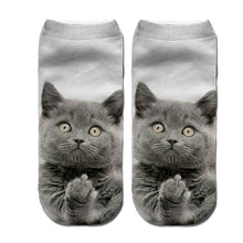 Load image into Gallery viewer, Unisex 3D Cartoon Kitten Image Design Cute Short Ankle Socks freeshipping - Tyche Ace
