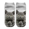 Unisex 3D Cartoon Kitten Image Design Cute Short Ankle Socks freeshipping - Tyche Ace