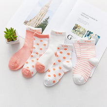 Load image into Gallery viewer, 5 Pairs Thin Mesh Cute Socks For Babies
