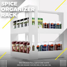 Load image into Gallery viewer, Multi-Function Rotating Shelf Slide Spice/ Bottle Storage Rack Organiser
