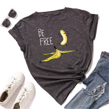 Load image into Gallery viewer, Be Free Banana Cartoon Image T Shirt freeshipping - Tyche Ace
