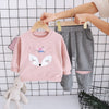 Plaid Letter Print Letter Print Design Baby Girl Sweater Two Piece Suit