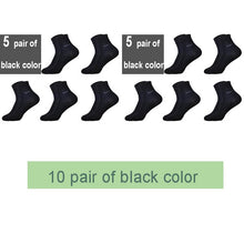 Load image into Gallery viewer, 10 Pairs Breathable Anti-Bacterial Men Bamboo Fibre Socks
