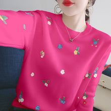 Load image into Gallery viewer, Elegant Embroidered Flowers Best Sweatshirt For Women freeshipping - Tyche Ace
