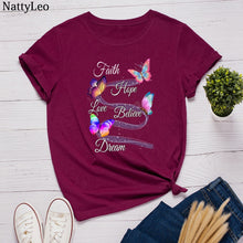Load image into Gallery viewer, Colourful Butterfly Printed T Shirt freeshipping - Tyche Ace
