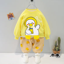 Load image into Gallery viewer, Cartoon Animal Design Sweater + Warm Pants Suit For Kids
