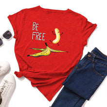 Load image into Gallery viewer, Be Free Banana Cartoon Image T Shirt freeshipping - Tyche Ace
