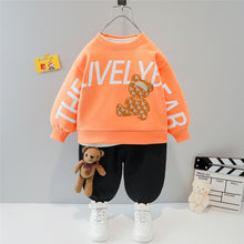 Load image into Gallery viewer, Cartoon Animal Design Sweater + Warm Pants Suit For Kids
