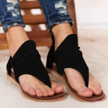 Load image into Gallery viewer, Summer Casual Retro Animal Print Design Clip Toe Flat Sandals freeshipping - Tyche Ace

