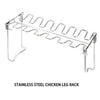 BBQ Multi-Purpose Stainless Steel Chicken Wing Leg Rack Grill Holder freeshipping - Tyche Ace